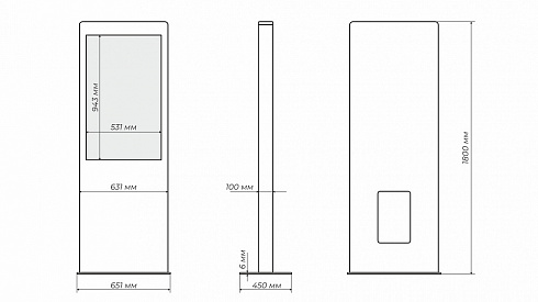 Интерактивные сенсорные киоски серии BlackGlass+, диагональ 55"