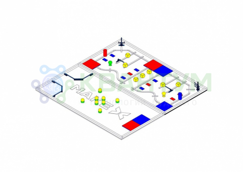 Ресурсный набор: соревновательное поле с элементами MakeX 2019 City Guardian Arena Expansion Kit for Blue Planet